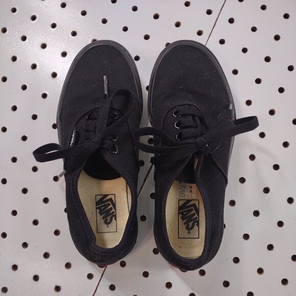 Vans Black Canvass Sneakers, Size Kids 1.5 - Picture 1 of 8